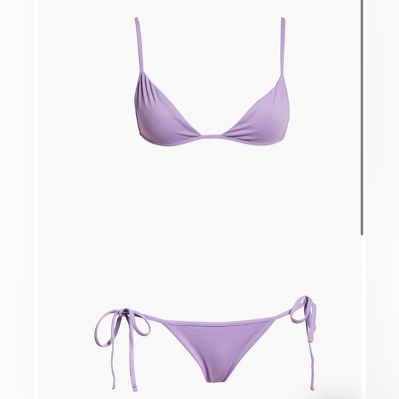 The Attico Triangle Two-Piece Swimsuit in Purple sz L - Picture 5 of 10